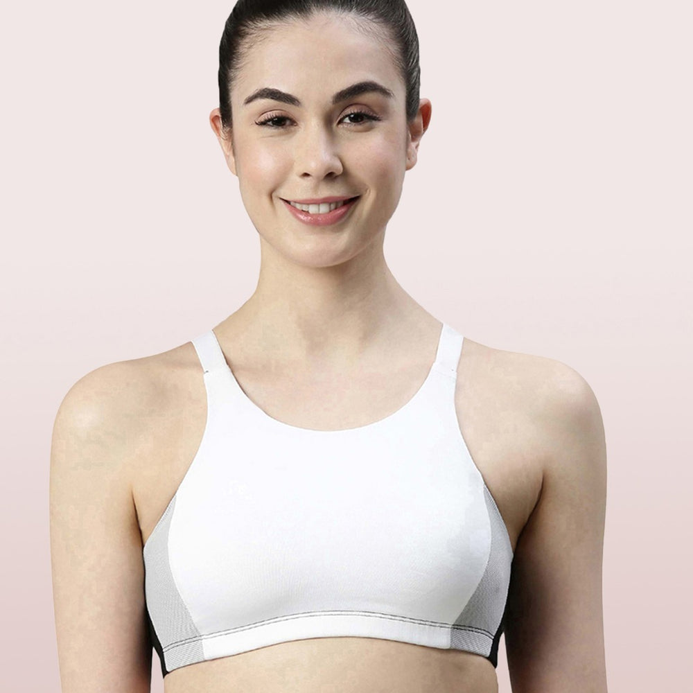 Enamor Low Impact Cotton Sports Bra - Non-Padded & Wirefree - Purple  Reviews Online
