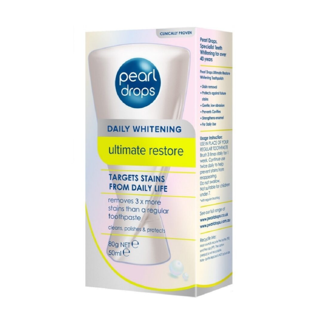 Pearl Drops Daily Whitening Ultimate Restore Toothpaste (50ml) – Beautiful