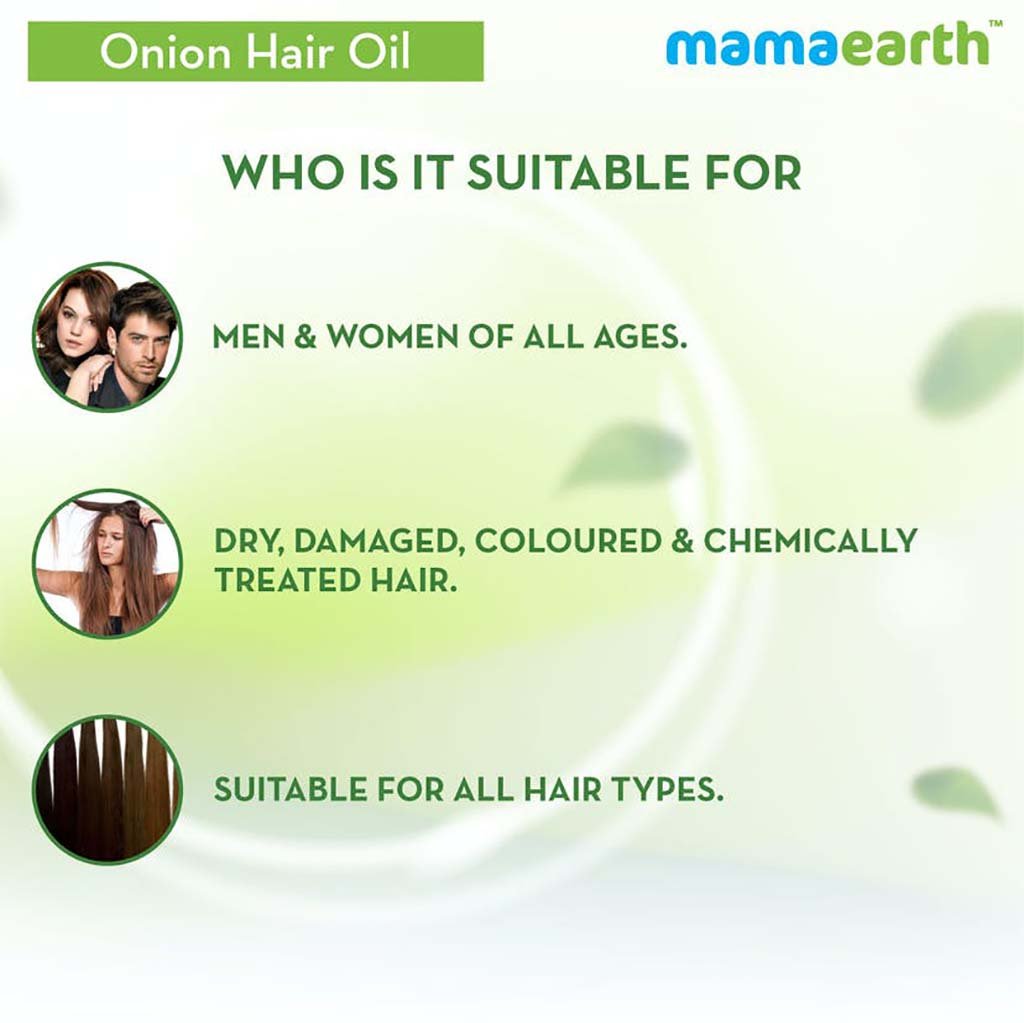 MamaEarth Onion Hair Oil for Hair Regrowth and Hair Fall Control with Redensyl (150 ml) MamaEarth