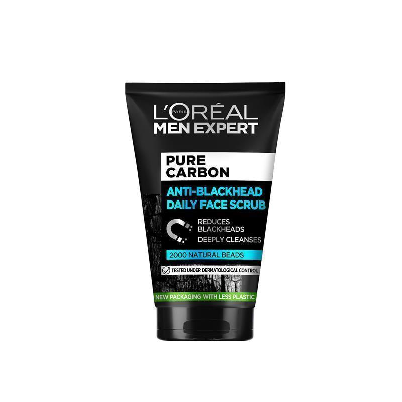 Loreal Men Expert Pure Carbon Anti-Blackhead Daily Face Scrub (100 ml) Beautiful