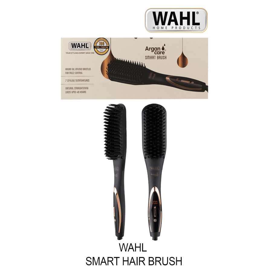 Wahl Argan Care Smart Brush Hair Straightner Black Beautiful