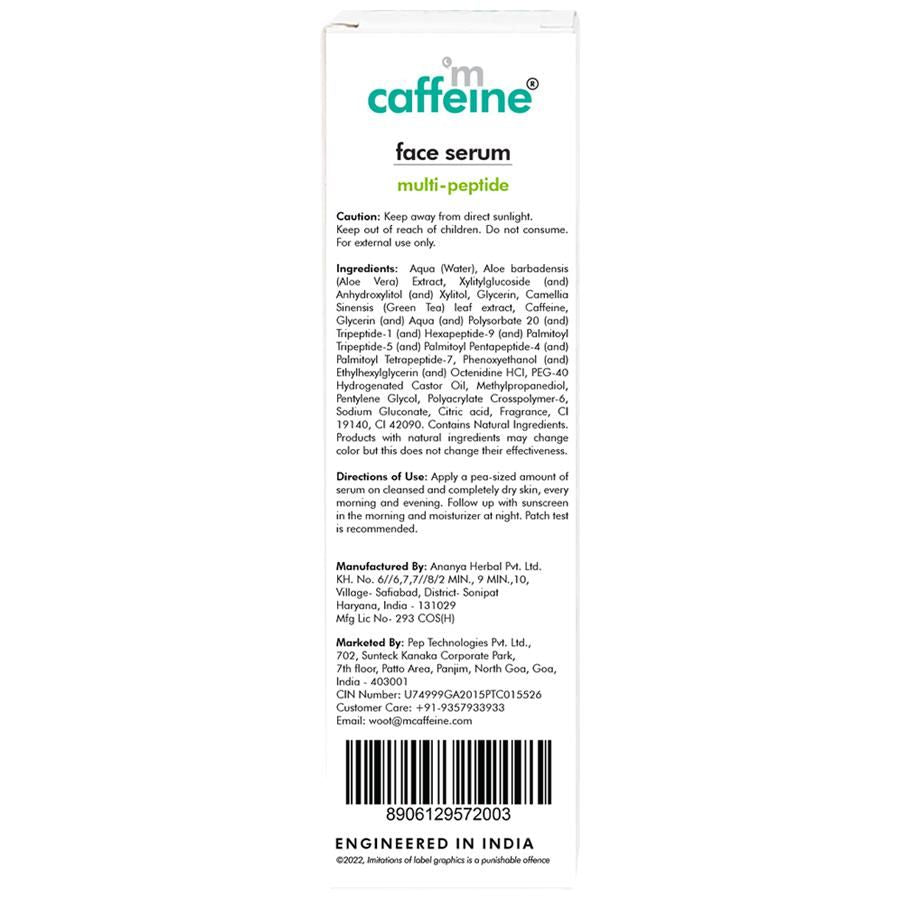 Mcaffeine Green Tea Face Serum - With Multi-Peptides (30 ml) Beautiful