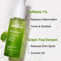 Mcaffeine Green Tea Face Serum - With Multi-Peptides (30 ml) Mcaffeine
