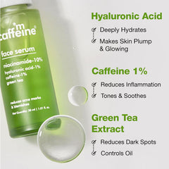 Mcaffeine Green Tea Face Serum - With Niacinamide 10%, (30 ml) Mcaffeine