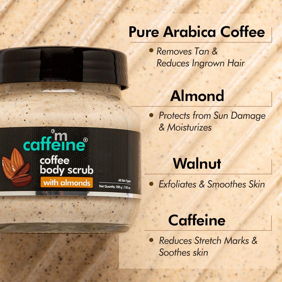 Mcaffeine Coffee Body Scrub - With Almonds (200 g) Mcaffeine