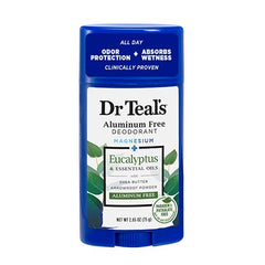 Dr Teal's Aluminum Free Magnesium + Eucalyptus & Essential Oils Deodorant Stick (75g) Dr Teal's