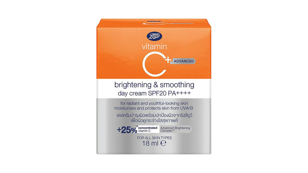 Boots Vitamin C Advanced Brightening & Smoothing Day Cream SPF20 PA++++ (18ml) Boots