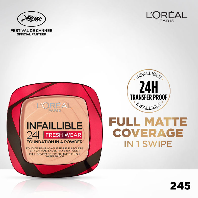 L'Oreal Paris Infallible 24H Fresh Wear Foundation in a Powder (9g) L'Oréal Paris Makeup