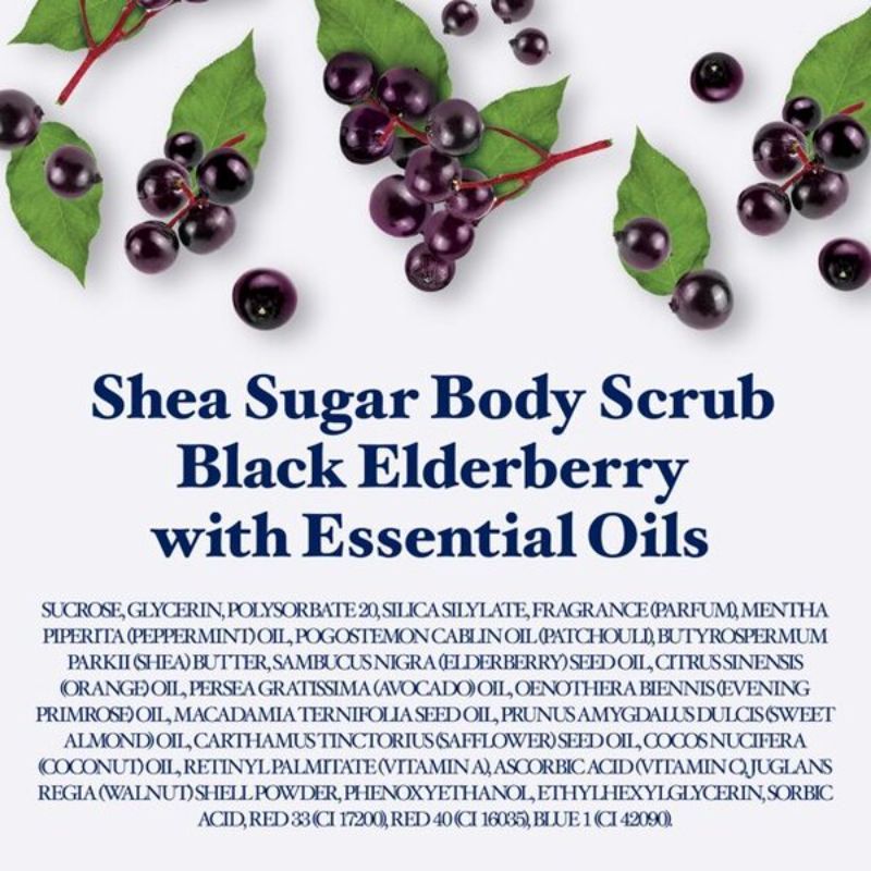 Dr Teal's Shea Sugar Body Scrub Black Elderberry With Essential Oils (538g) Dr Teal's