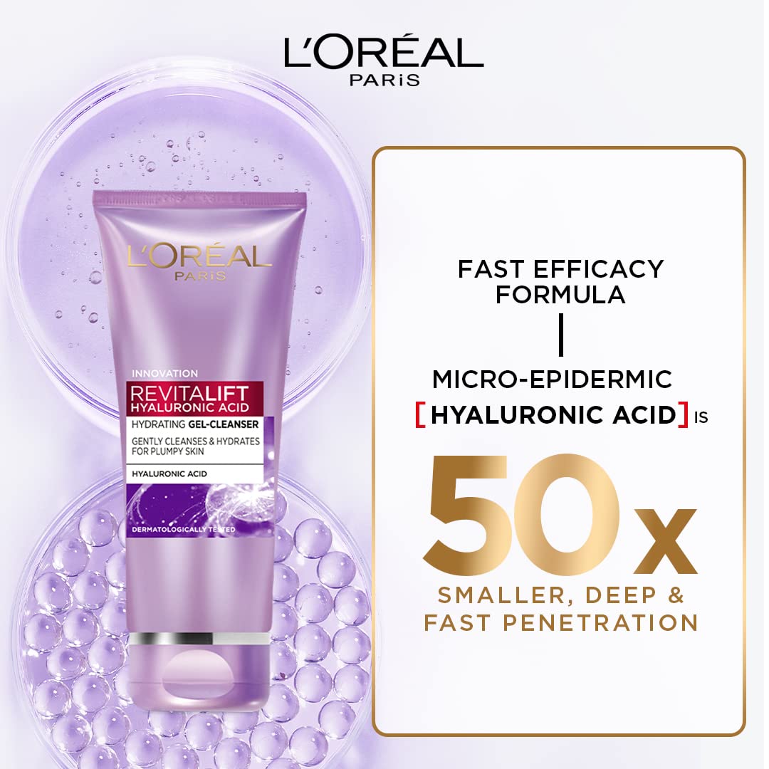 L'Oreal Paris Revitalift Gel Cleanser, Gentle Cleansing and Hydration (100 ml) L'Oréal Paris Makeup