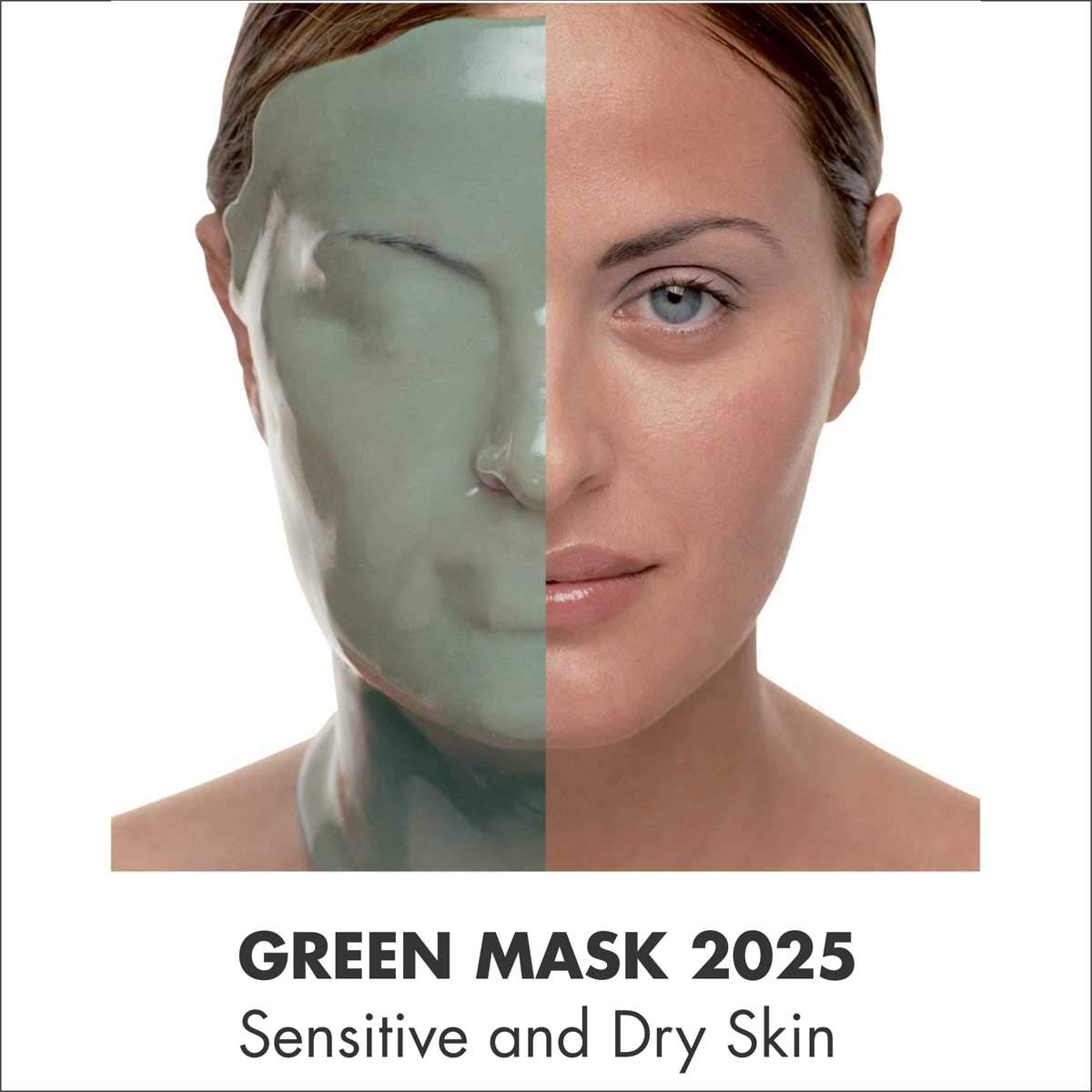 Casmara Mask For Sensitive & Dry Skin Green Mask 2025 (1gel & 1Powder) Casmara