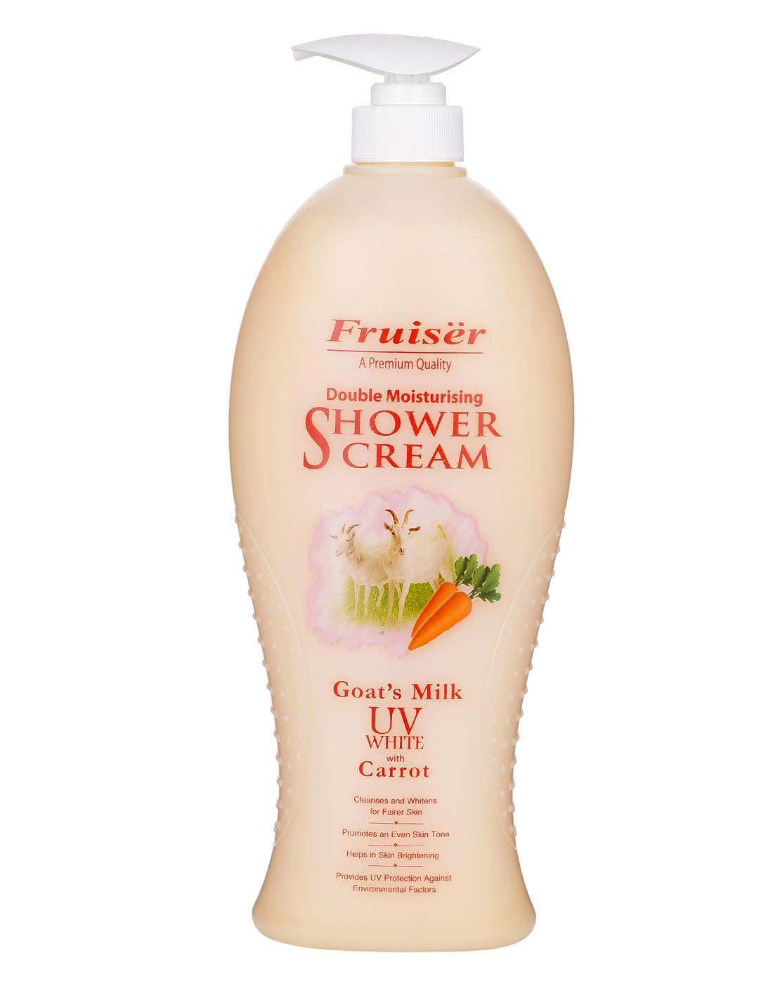 Fruiser Double Moisturising with Carrot Shower Cream (1000 ml) Beautiful