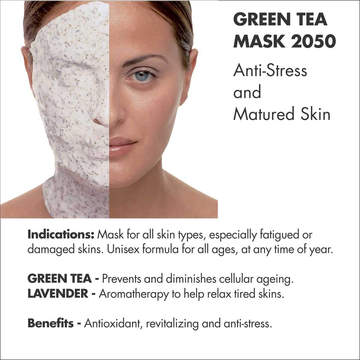 Casmara for Anti-Stress & Matured Skin Green Tea Mask 2050 (1gel & 1powder) Casmara