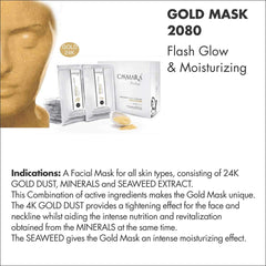 Casmara Mask for Flash Glow & Moisturizing Gold Mask 2080 (1gel & 1powder) Casmara
