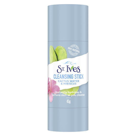 St. Ives Cleansing Stick, Cactus Water & Hibiscus (45 g) Beautiful