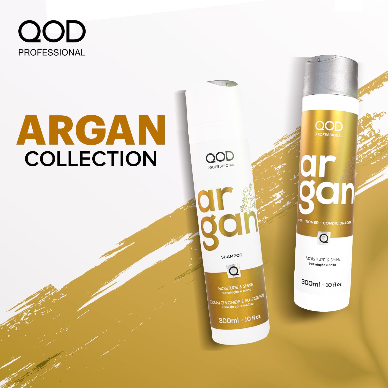 Qod Professional Argan Moisture & Shine Shampoo + Conditioner (300ml+300ml) Qod Professional