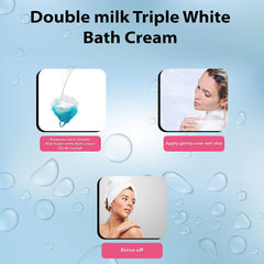 Scentio Organic Double Milk Triple Whitening Bath Cream (350ml) Scentio