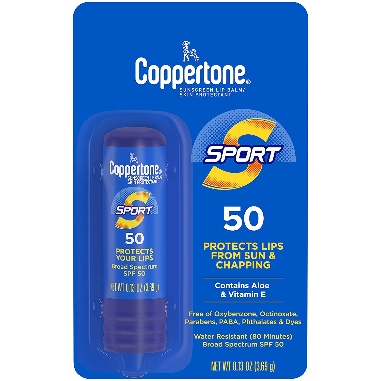 Coppertone Sport SPF 50 Lip Balm (3.69g) Coppertone