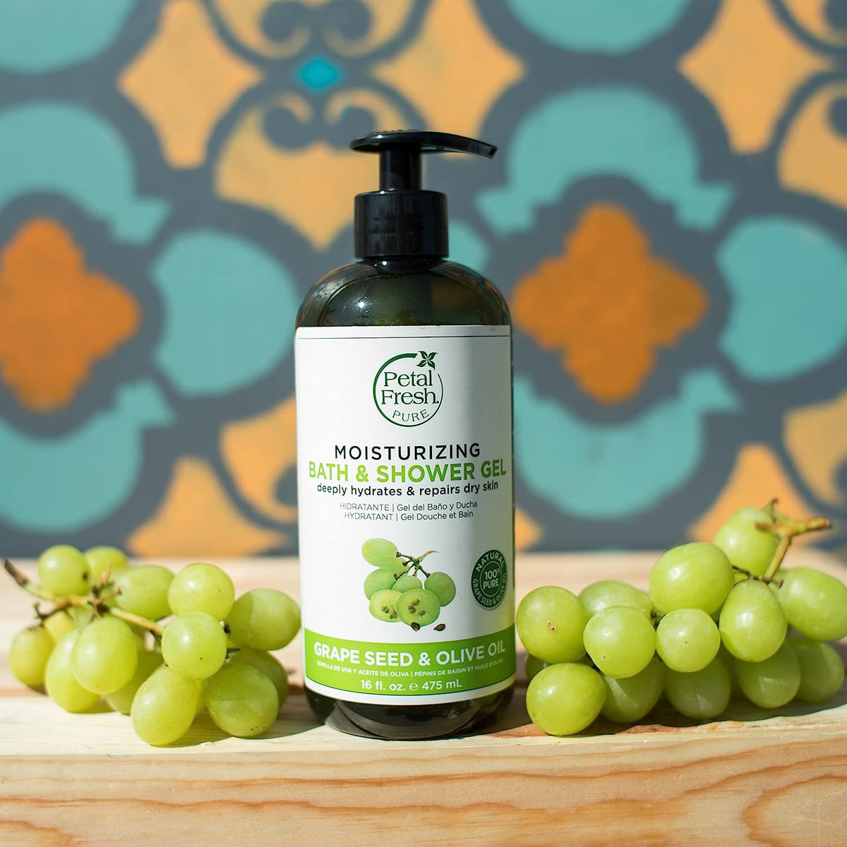 Petal Fresh, Grape Seed & Olive Oil Shower Gel (475 ml) Beautiful