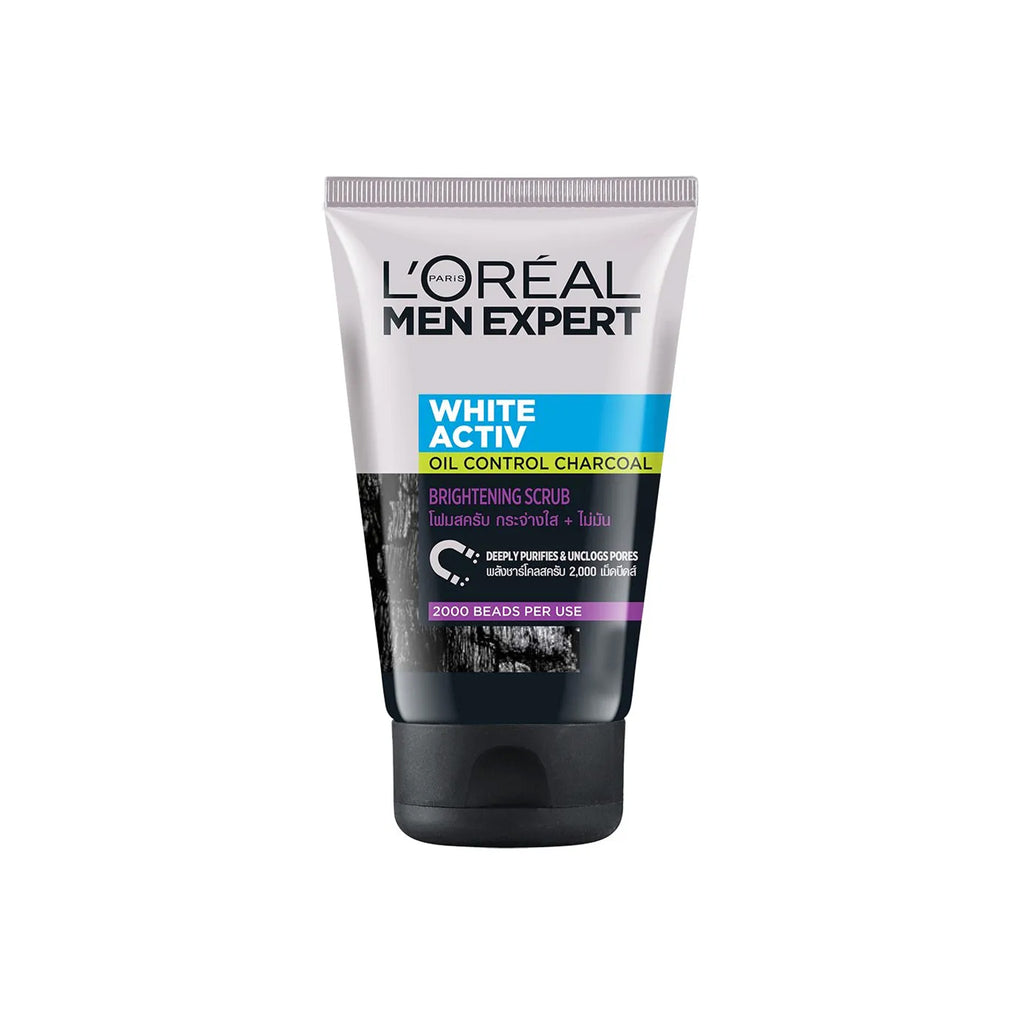 L'Oreal Men Expert White Active Oil Control Scrub(100 ml) Beautiful