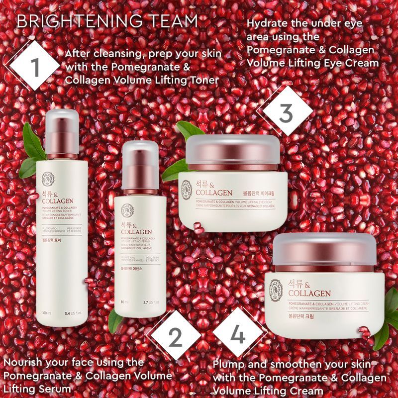 The Face Shop Pomegranate And Collagen Volume Lifting Cream With Marine Collagen (100ml) The Face Shop