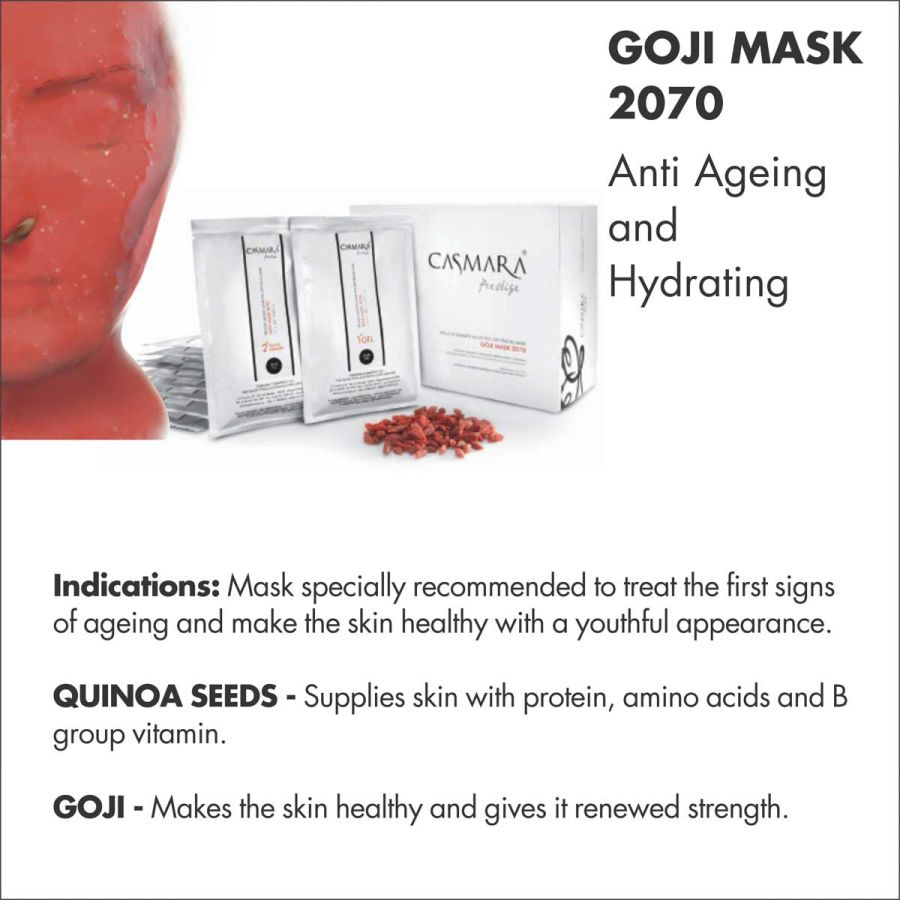 Casmara Mask for Anti Ageing & Hydrating Goji Mask 2070 (1gel & 1powder) Casmara