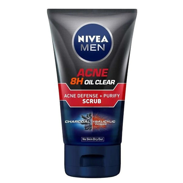 Nivea Men Acne Oil Clear Acne Defense + Purify Scrub (100 ml) Nivea