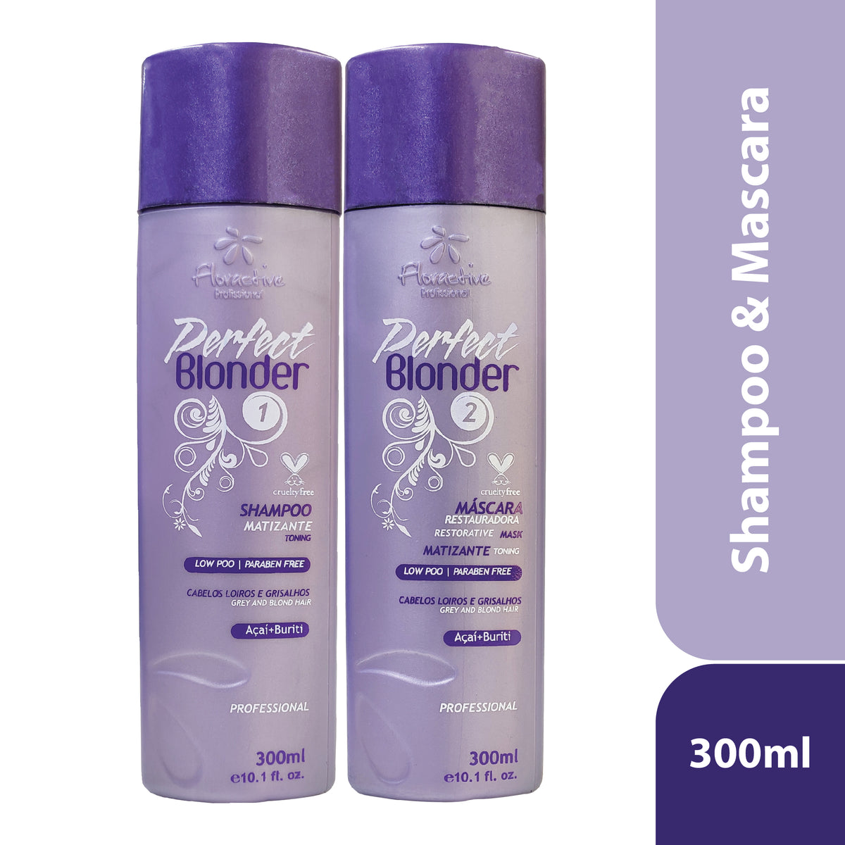 Floractive Profissional Perfect Blonder Shampoo and Conditioner Combo (300ml) Beautiful