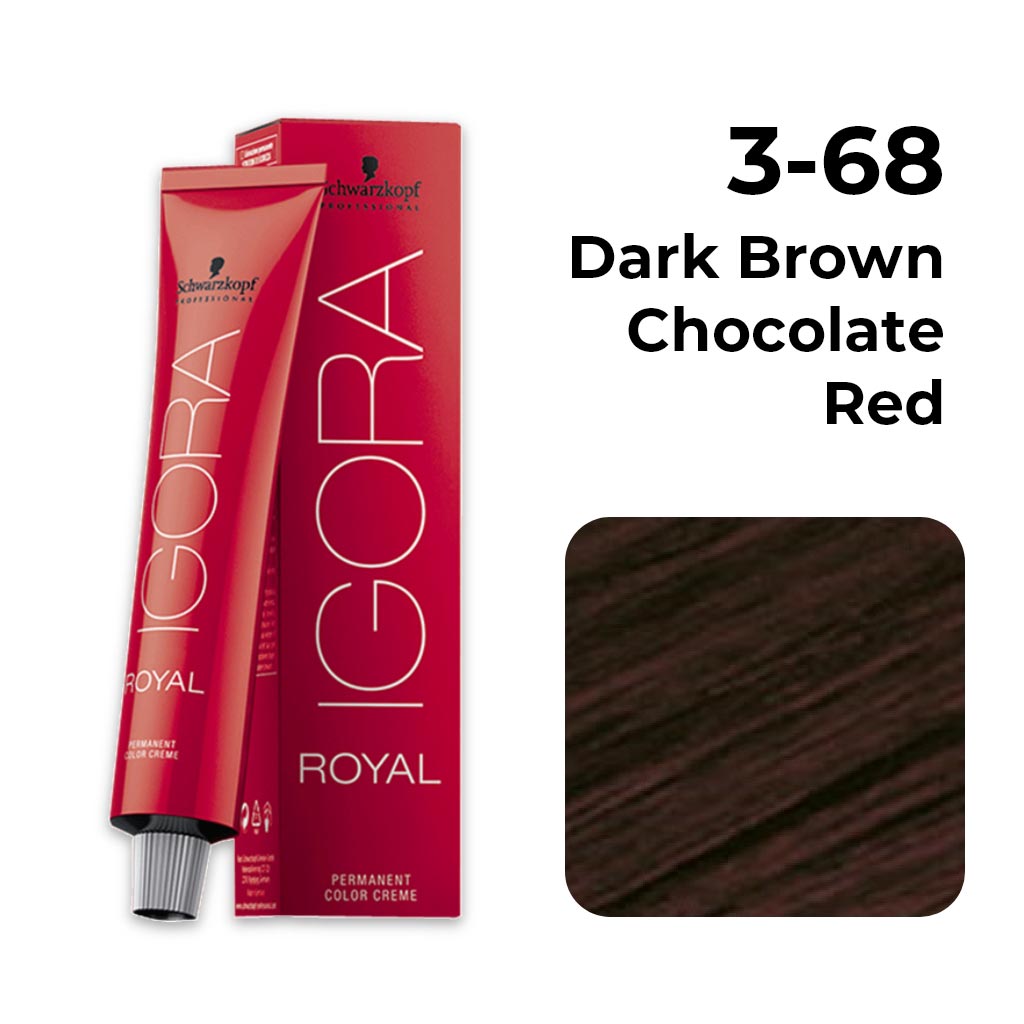How To Dye Hair Chocolate Brown Using Igora Royal 6-0 & 5-68 !!