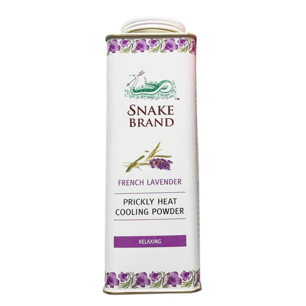Snake Brand Prickly Heat Cooling Powder French Lavender (280g) Snake Brand