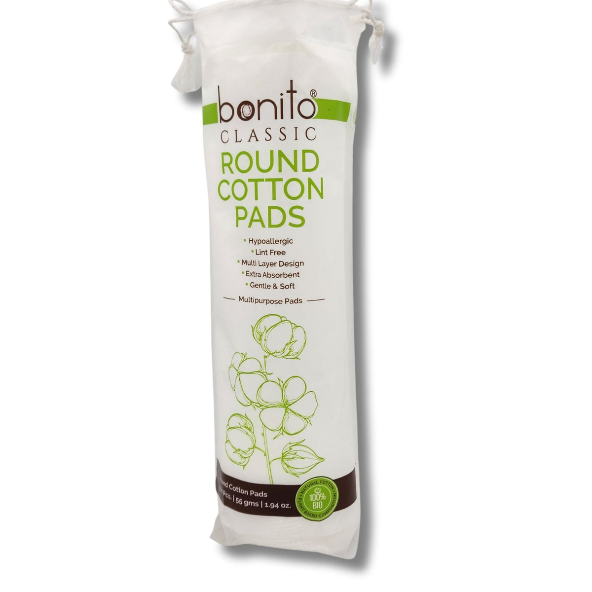 bonito classic Round cotton pads 100pcs. (55 gm) Bonito Classic