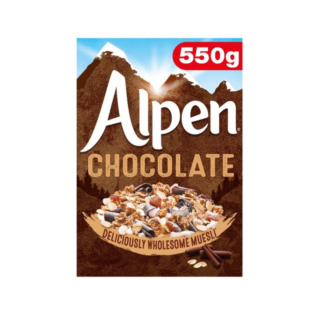 Alpen Chocolate Deliciously Wholesome Muesli (550 g) alpen
