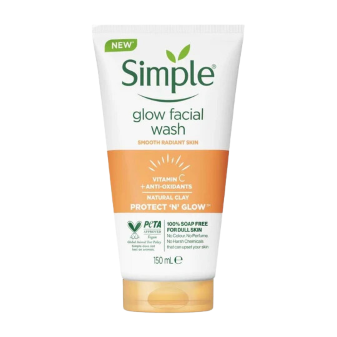 Simple Protect 'n' Glow natural clay facial wash (150ml) Beautiful