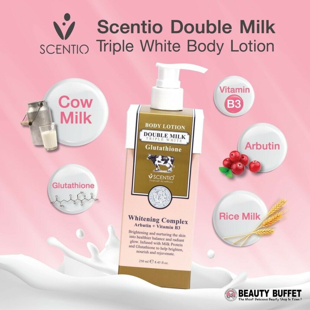 Scentio Double Milk Triple White Body Lotion (250ml) Scentio