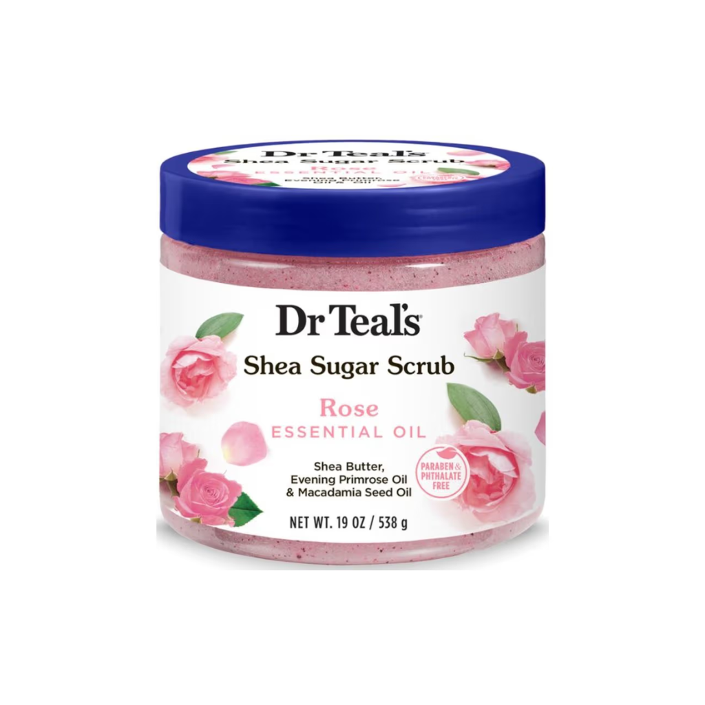 Dr Teal's Shea Sugar Body Scrub Rose With Essential Oil (538g) Dr Teal's