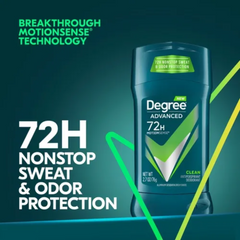 Degree Advanced 72H Clean Antiperspirant Deodorant Stick (76g) Degree