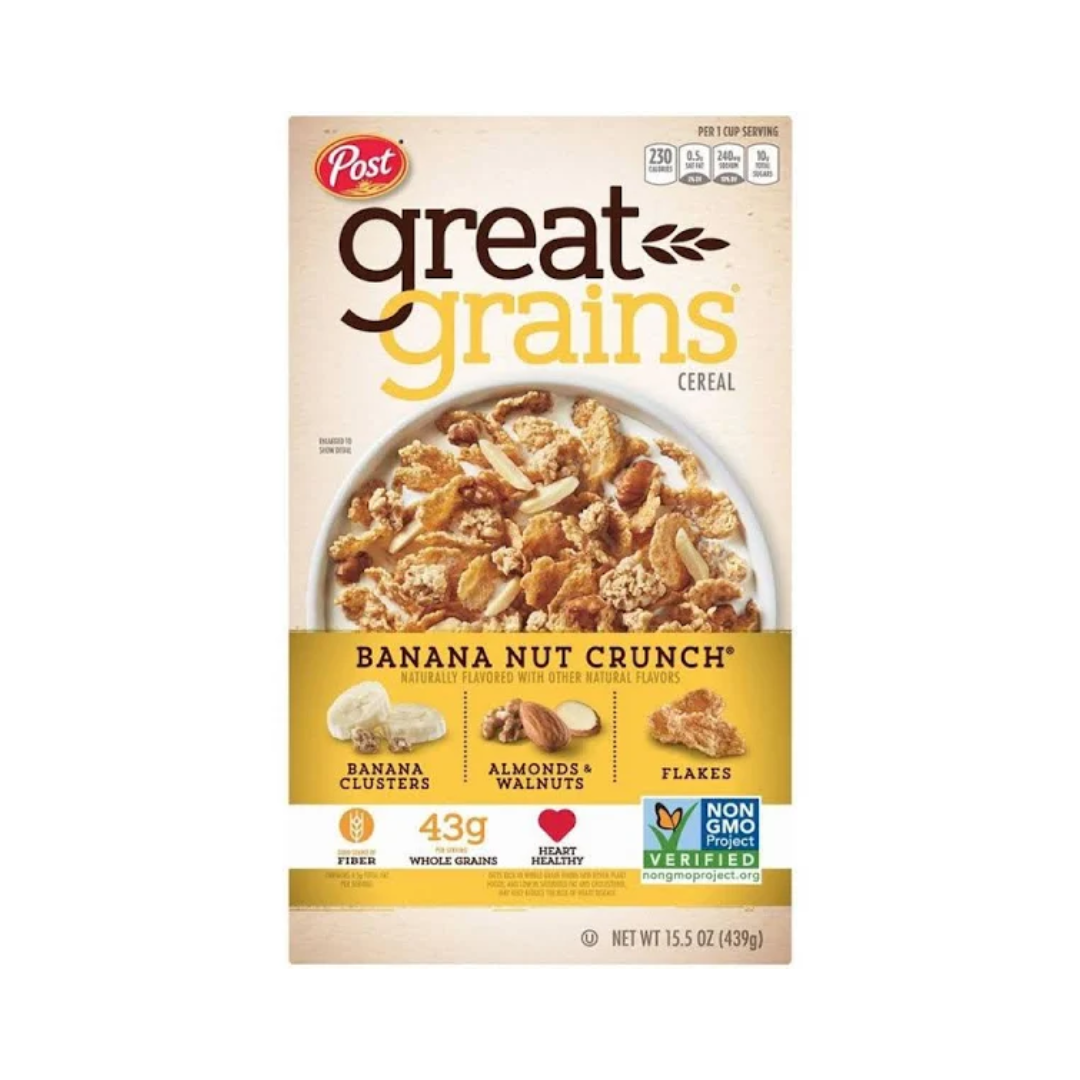 Post great grains CEREAL Banana Nut Crunch (439 g) Post