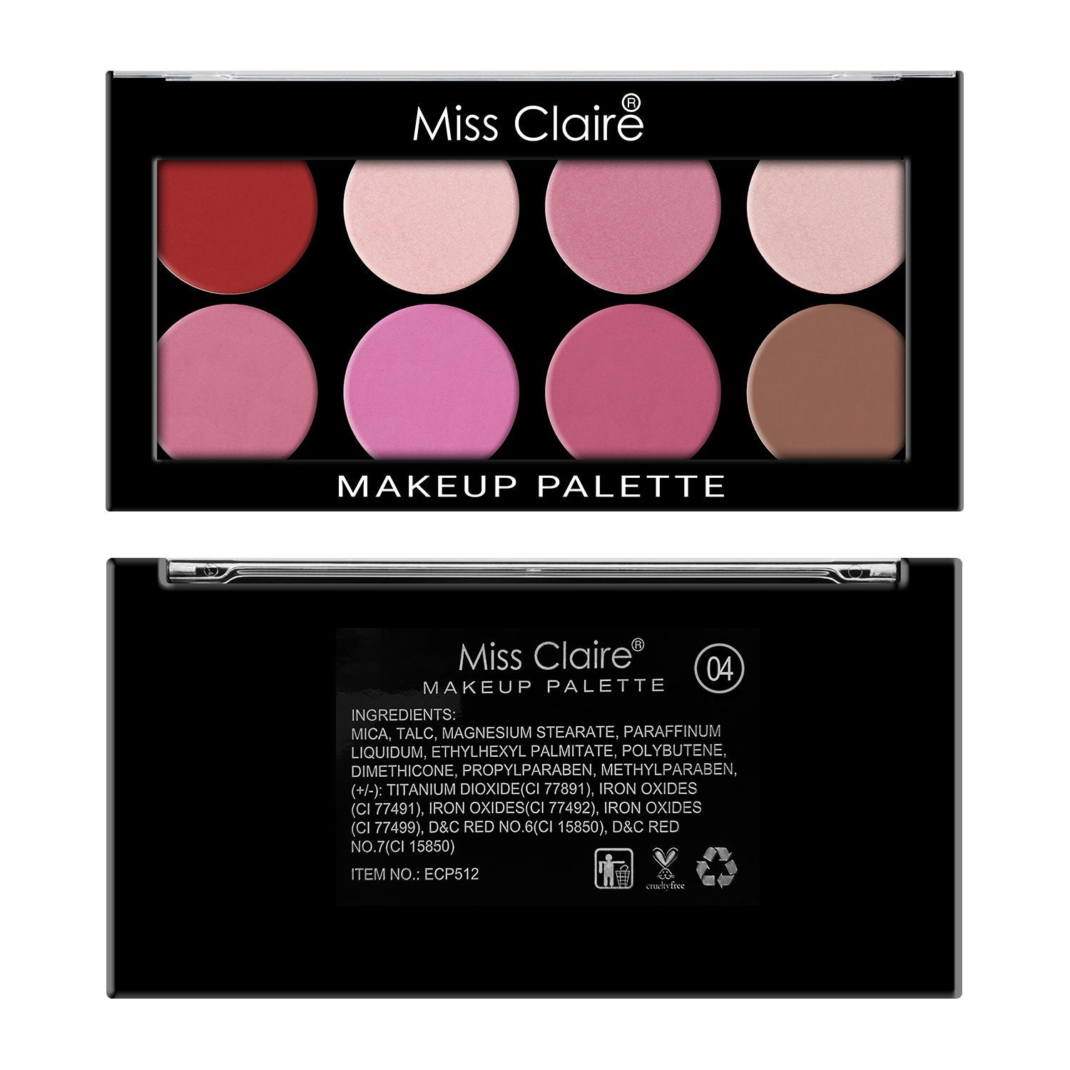 Miss Claire Makeup Palette - 4 (16g) Miss Claire