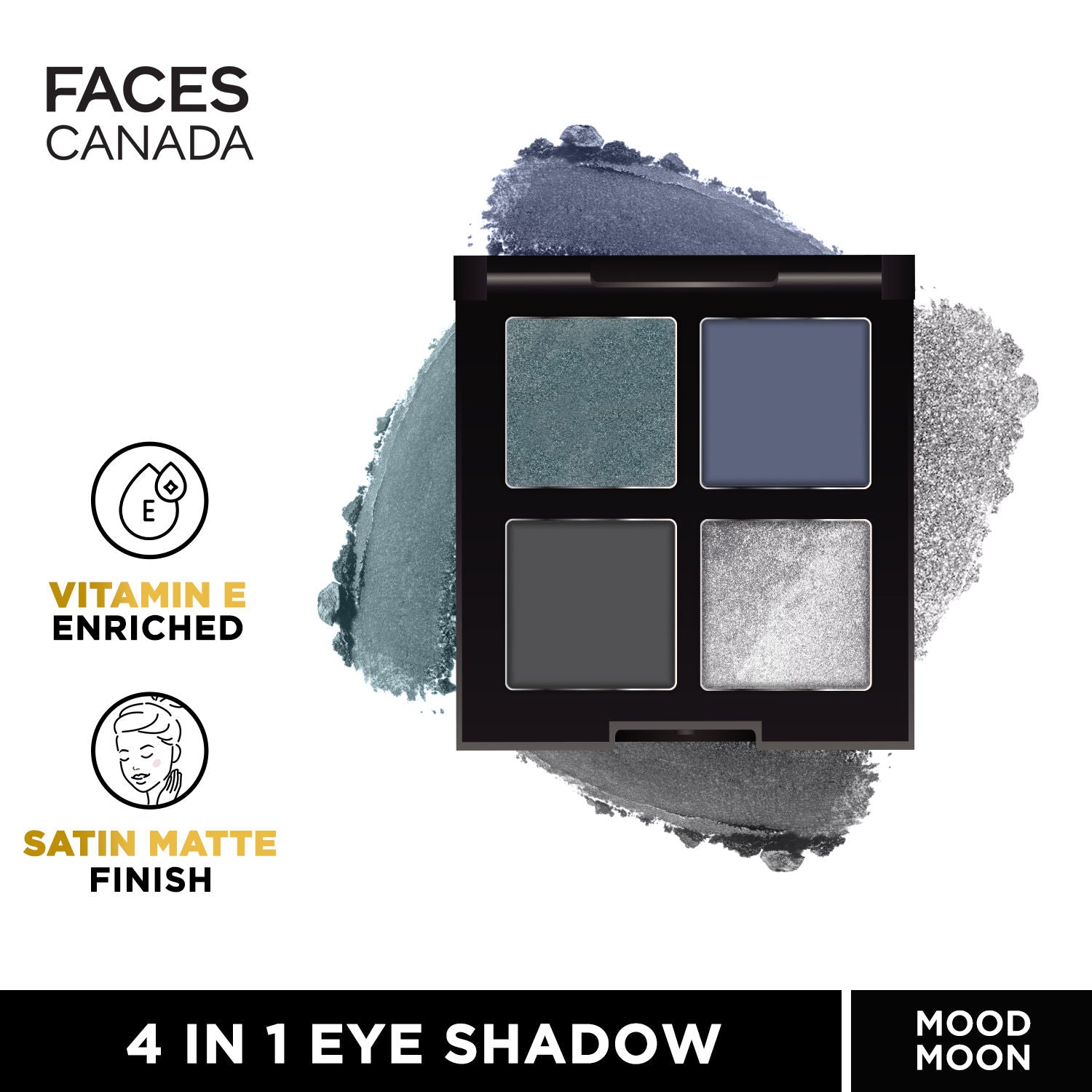 Faces Canada 4 In 1 Eyeshadow Palette (4.8g) Faces Canada