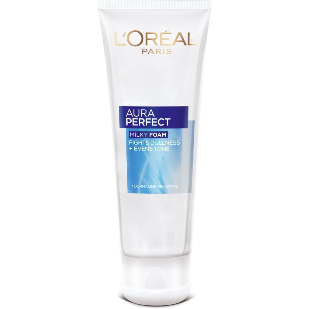 L'Oreal Paris Aura Perfect Milky Foam Facewash, Cleansing + Brightening (100 ml) L'Oréal Paris Makeup