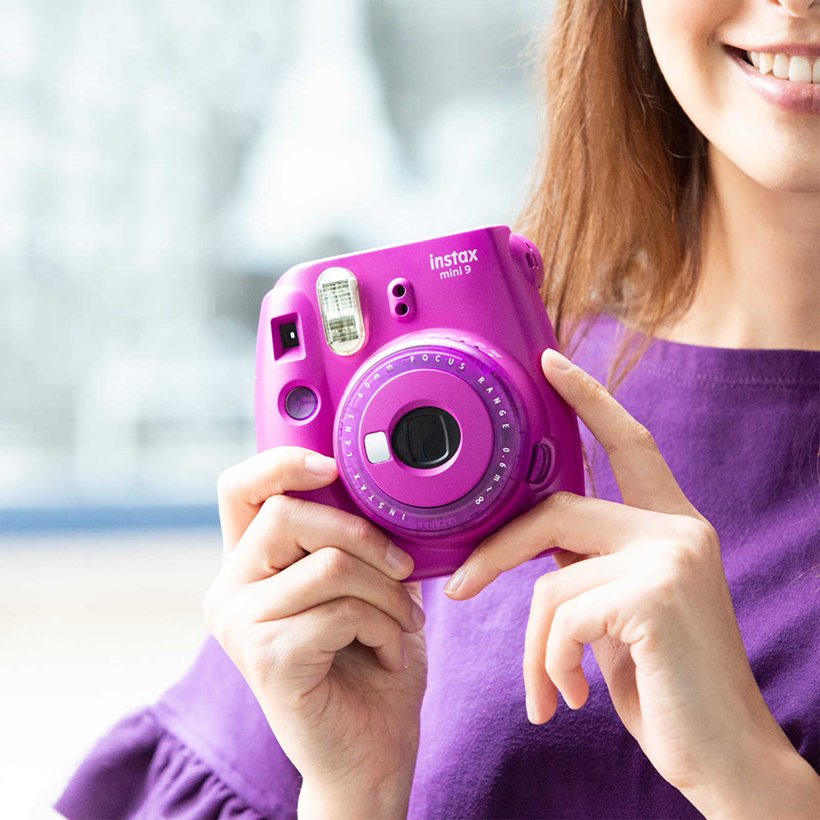 Fujifilm Instax Mini 9 Delight Box Instant Camera with 10 Instant Films (Clear Purple) Fujifilm