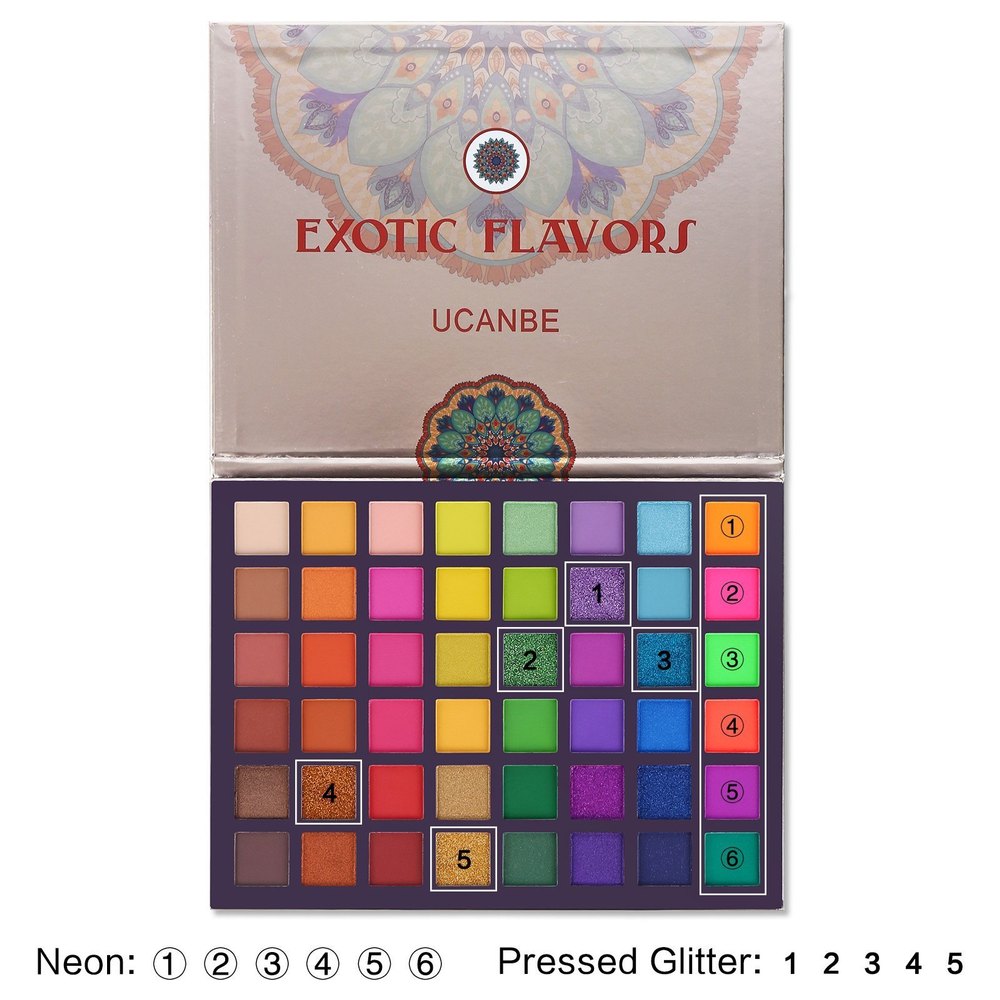 Ucanbe Exotic Flavors 48 Color Eyeshadow Palette (72g) Ucanbe