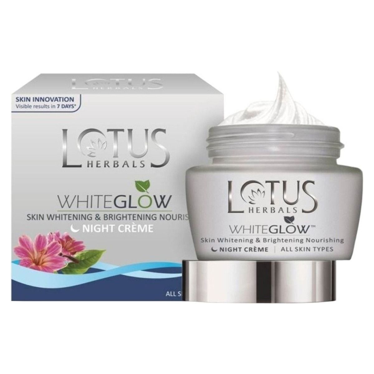 Lotus Herbals WhiteGlow Skin Whitening & Brightening Nourishing Night Creme (60 gm) Lotus Herbals