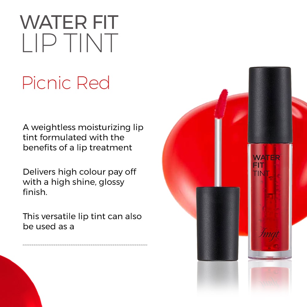 The Face Shop Water Fit Lip Tint Ex - 03 Picnic Red (5 gm) The Face Shop