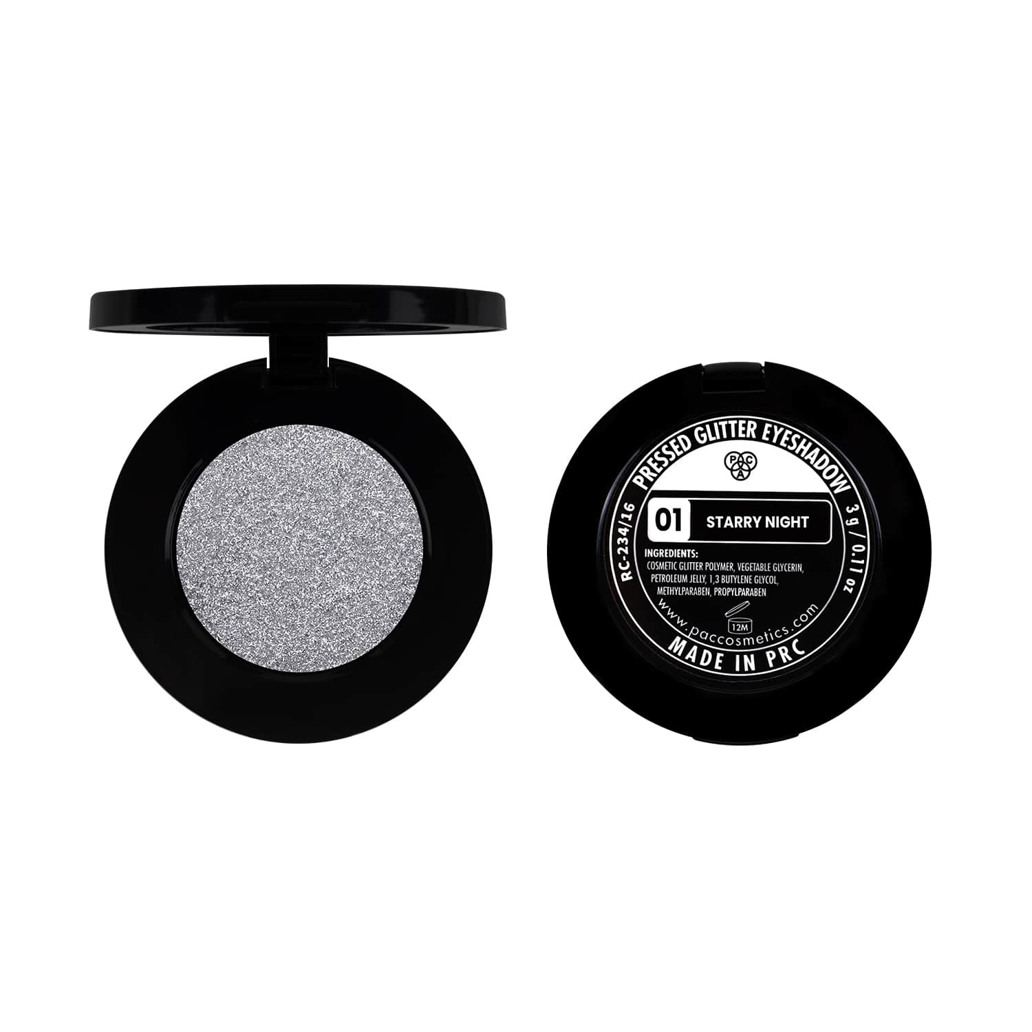 PAC Pressed Glitter Eyeshadow - 01 (Starry Night) PAC