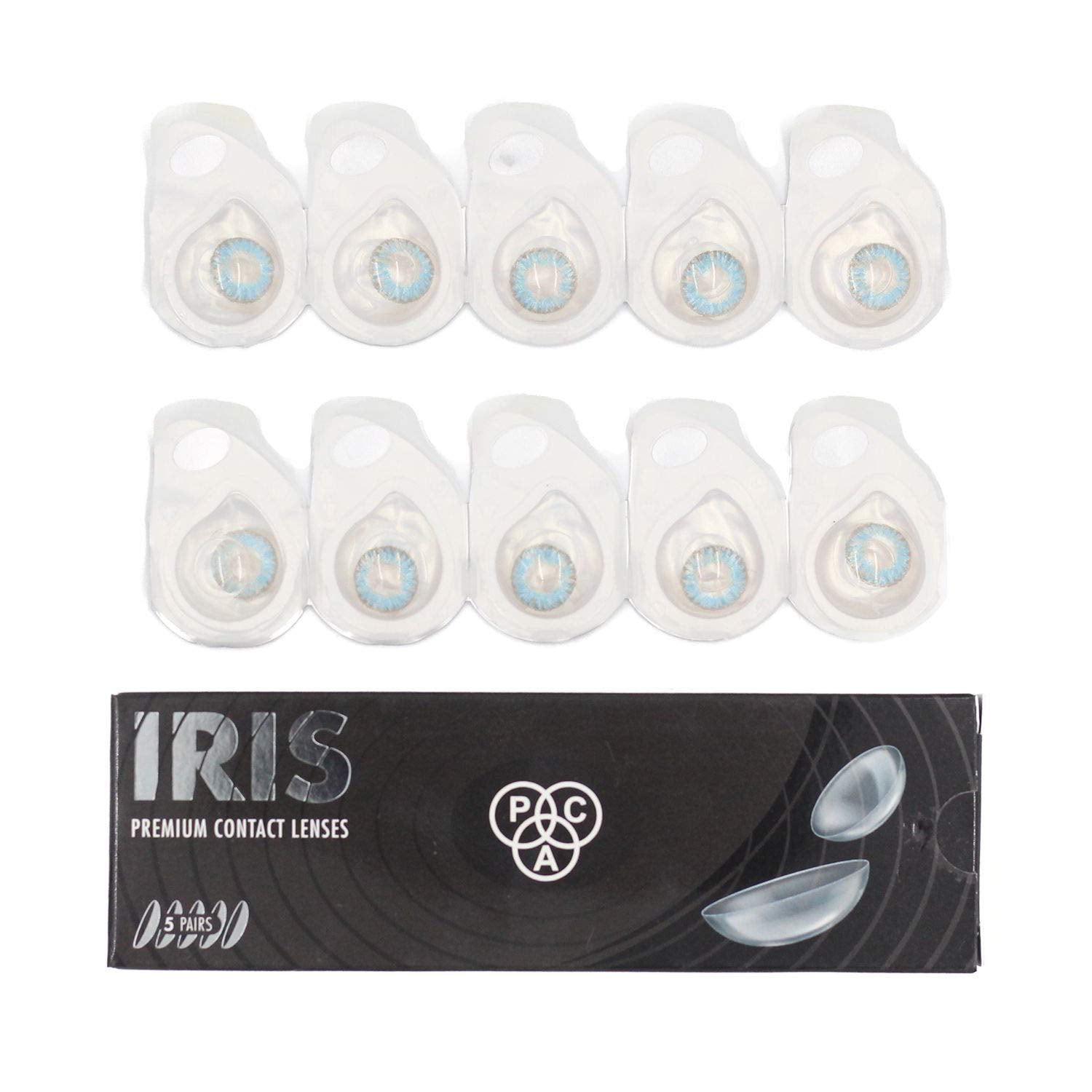 PAC IRIS Contact Lenses - Blue (5 Pairs) PAC