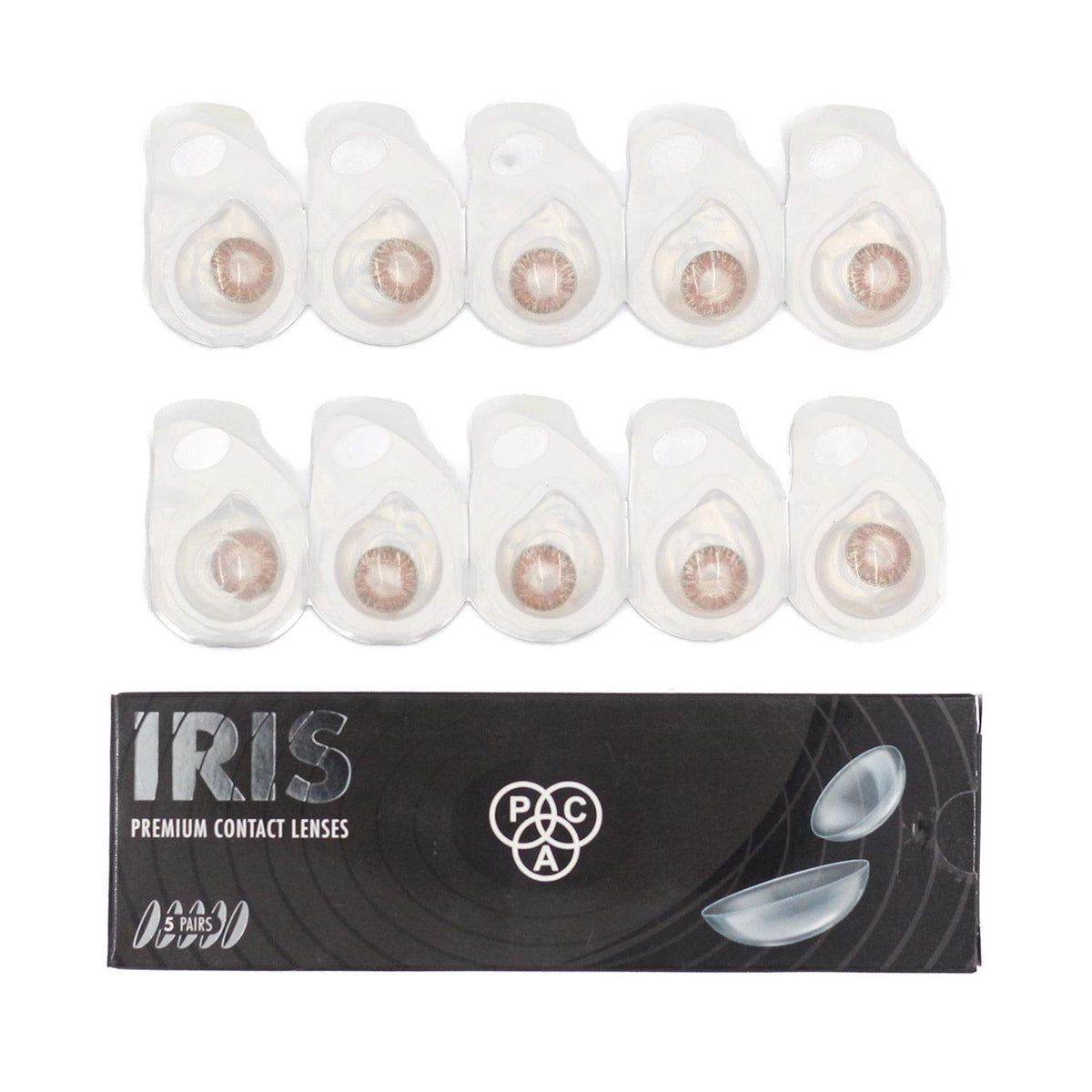 PAC IRIS Contact Lenses - Brown (5 Pairs) PAC