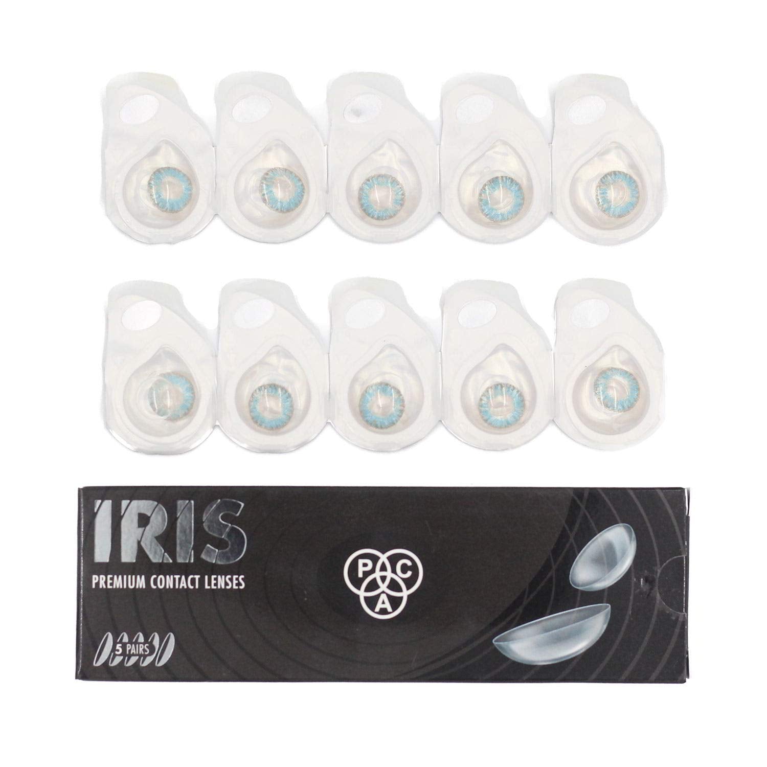 PAC IRIS Contact Lenses - Turquoise (5 Pairs) PAC