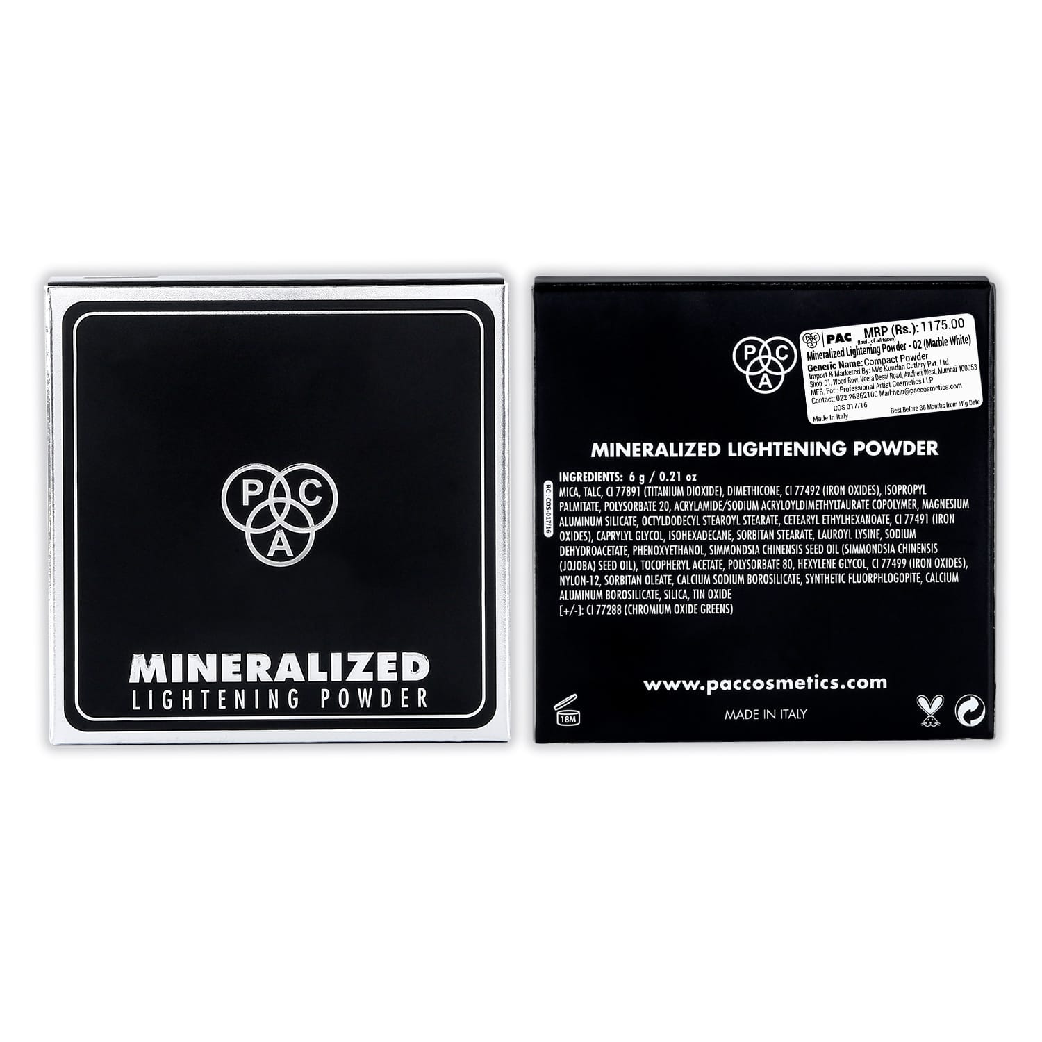 PAC Mineralized Lightening Powder - 02 (Marble White) PAC