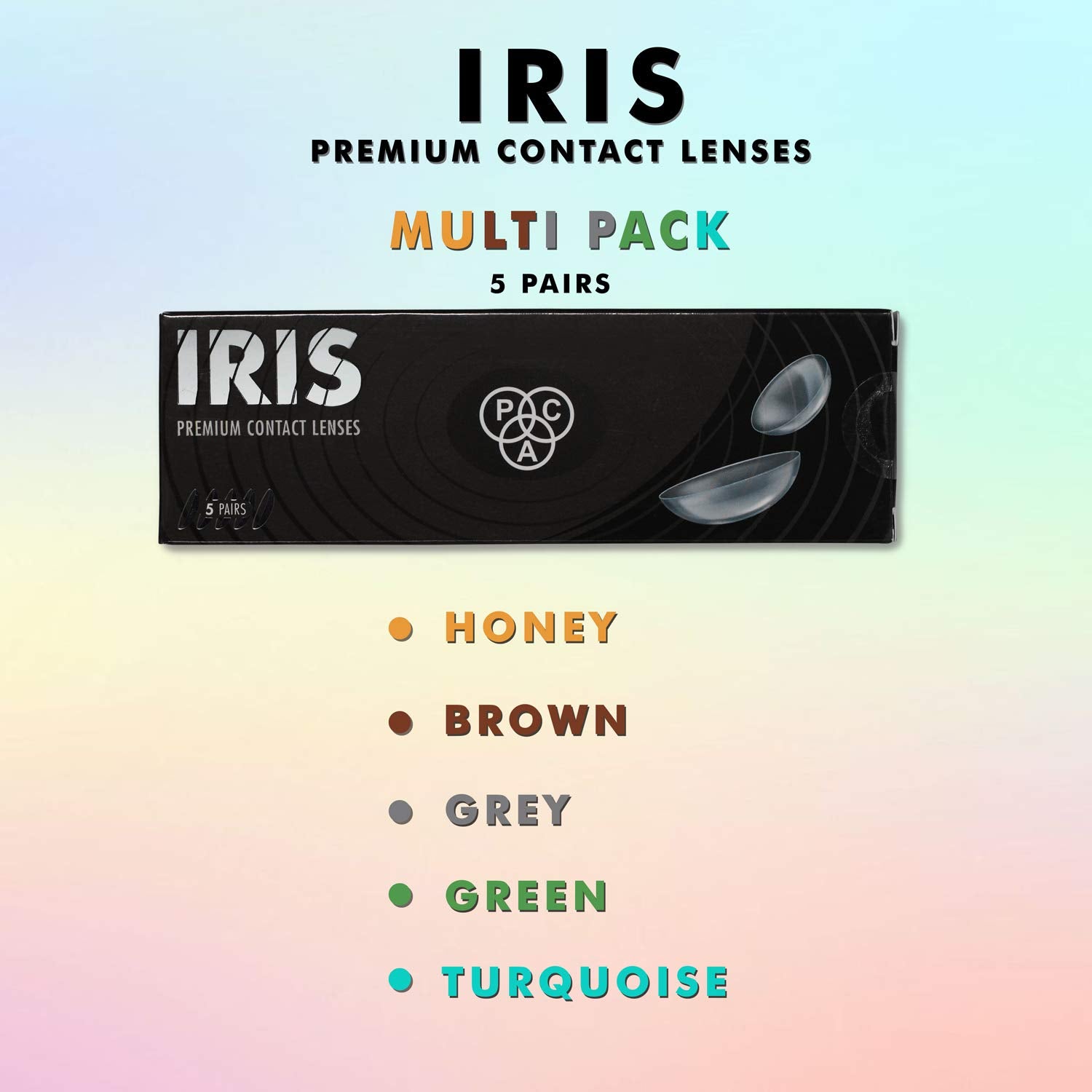 PAC IRIS Contact Lenses - Mix (5 Pairs) PAC